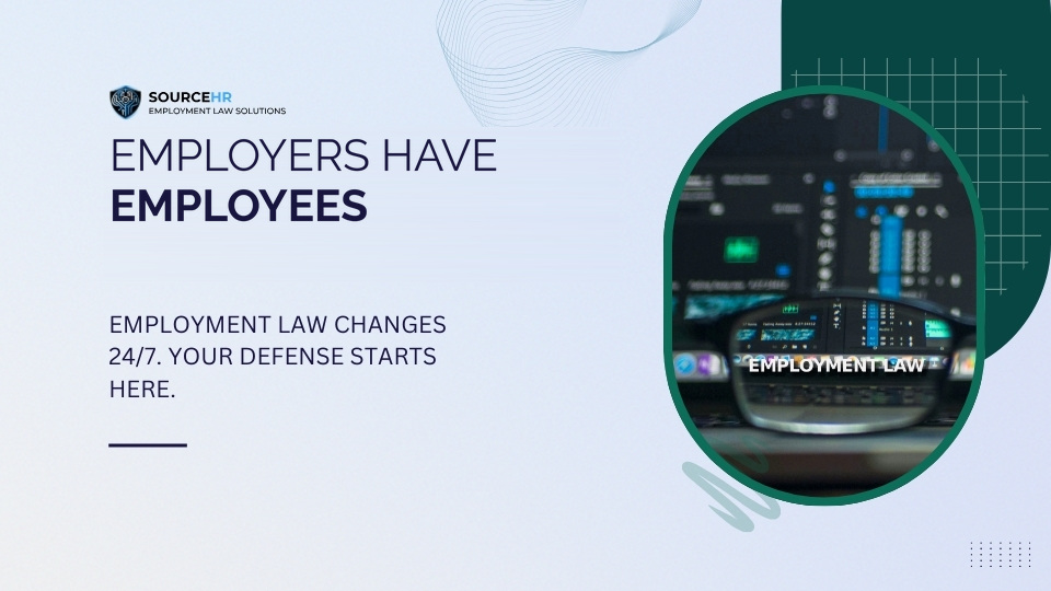 Employers have employees. Employees sue employers.